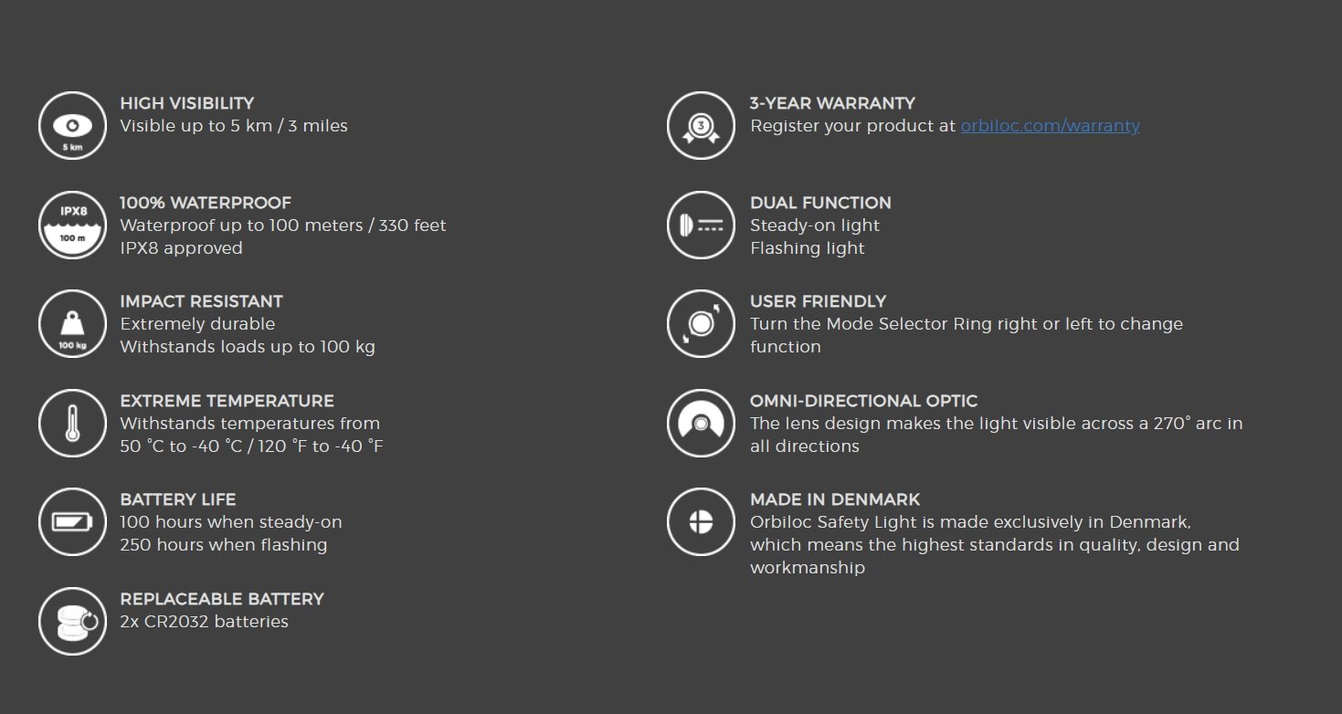 פנס בטיחות Orbiloc Dog פנס בטיחות Orbiloc Dog